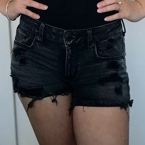 Ripped Black Shorts